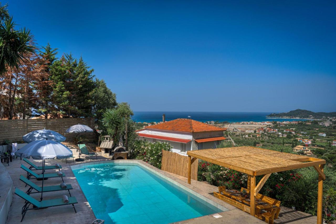 Zante Luxury Seaview Villa With Private Pool Katastarion Exterior photo